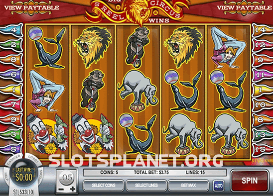 5 Reel Circus Slot Game